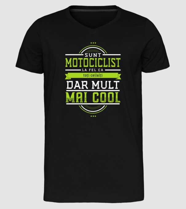 sunt motociclist, la fel ca toți ceilalți, dar mult mai cool model negru pe tricou