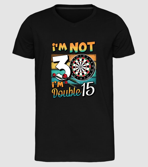 Darts Birthday 30 years old model negru pe tricou