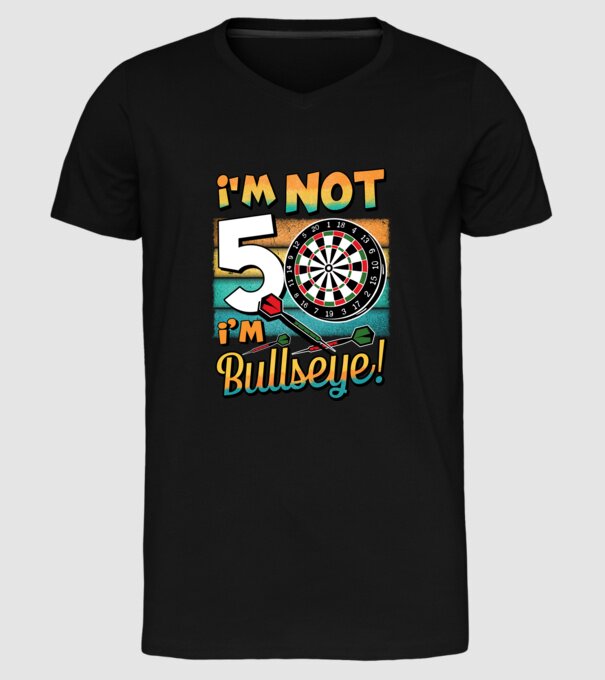 Darts Birthday 50 years old model negru pe tricou
