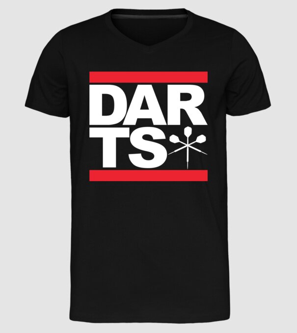 Darts DMC model negru pe tricou
