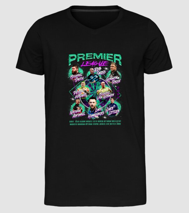 DARTS premier league 2024 model negru pe tricou