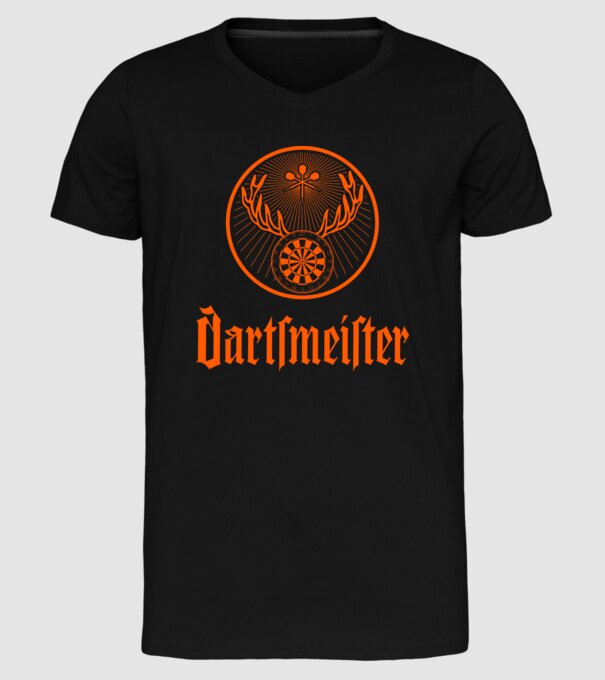 Dartsmeister Dark model negru pe tricou