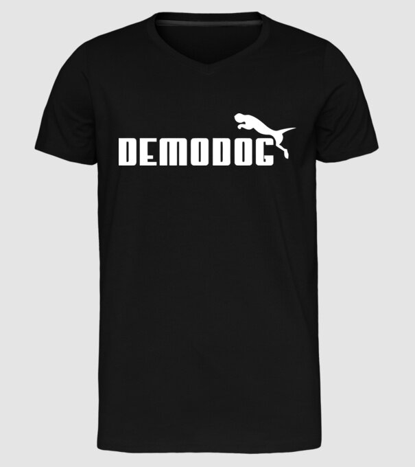 demodog logo model negru pe tricou