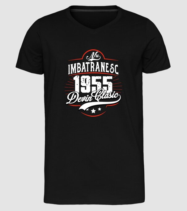 Devin Clasic - 1955 model negru pe tricou