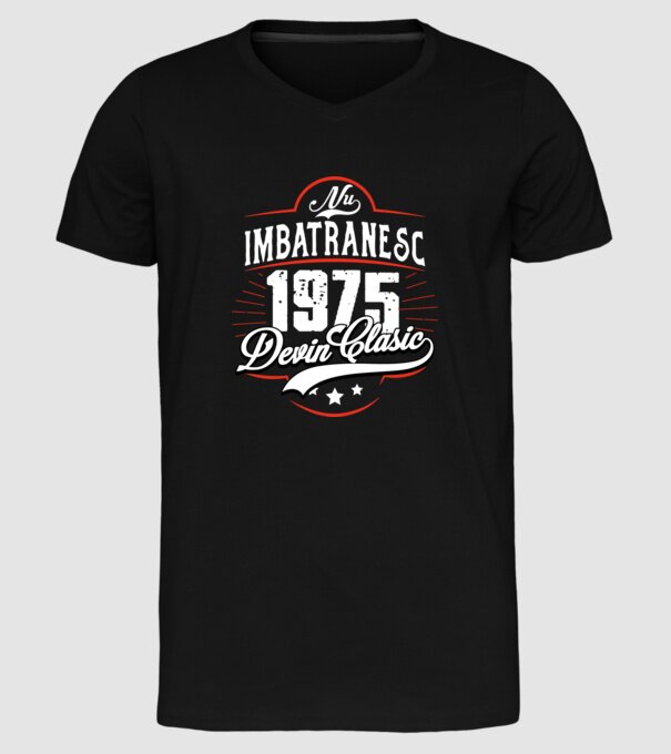 Devin Clasic - 1975 model negru pe tricou