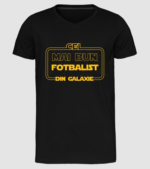 Cel mai bun fotbalist din galaxie model negru pe tricou