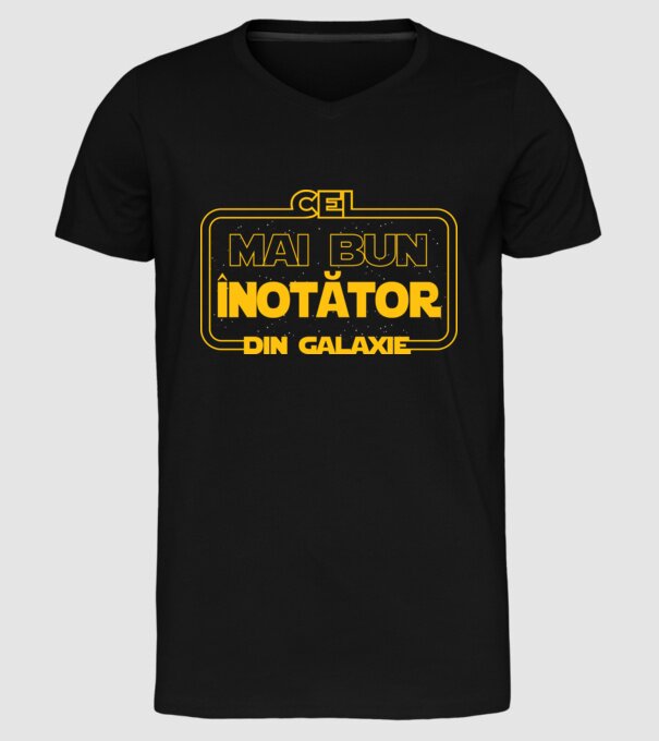 Cel mai bun înotător din în galaxie model negru pe tricou