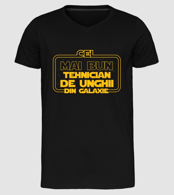 Cel mai bun tehnician de unghii din galaxie model negru pe tricou