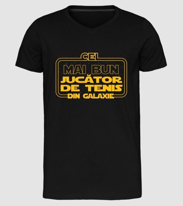 Cel mai bun jucător de tenis din galaxie model negru pe tricou
