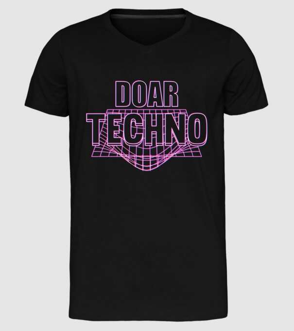 Doar techno model negru pe tricou