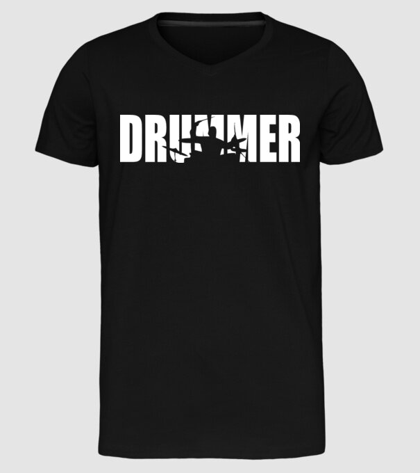 Drummer model negru pe tricou