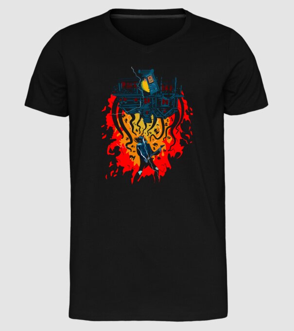 eddie munson guitar model negru pe tricou