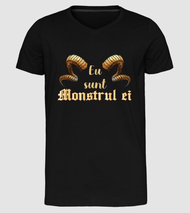 eu sunt monstrul ei model negru pe tricou