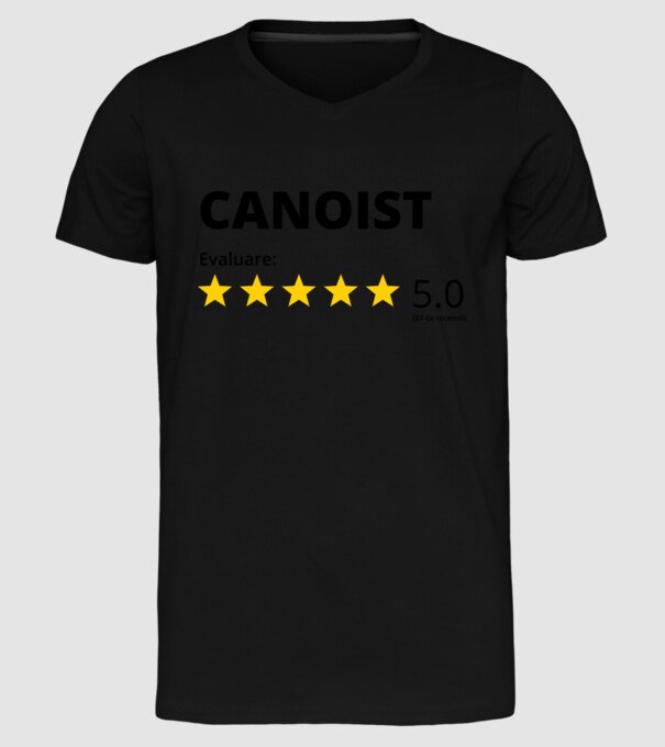 Evaluare 5 CANOIST model negru pe tricou