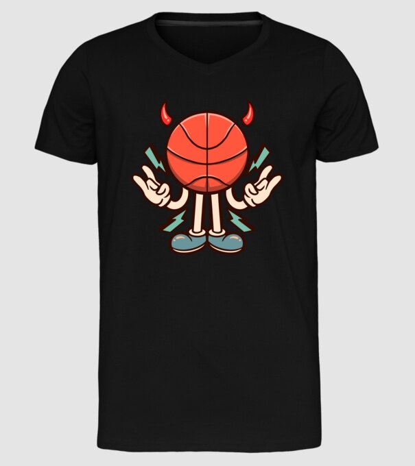Evil basketball model negru pe tricou