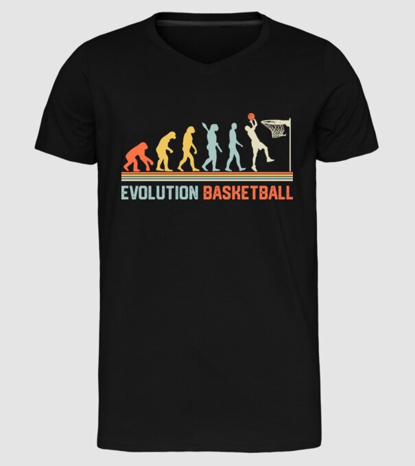 Evolution basketball model negru pe tricou