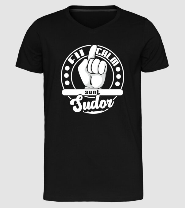 Fii calm.... sunt sudor model negru pe tricou