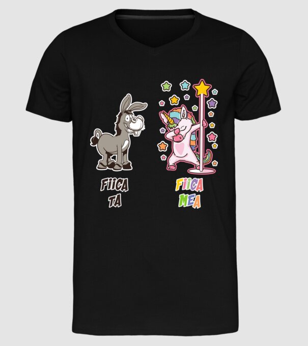 fiica ta - fiica mea model negru pe tricou