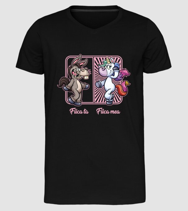 fiica ta - fiica mea model negru pe tricou