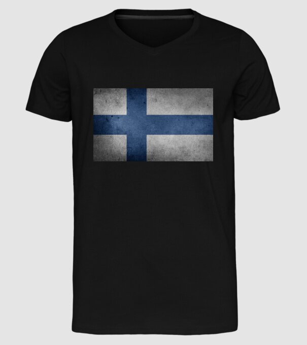 FINLAND model negru pe tricou