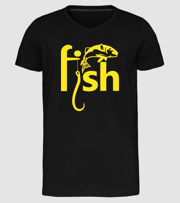 Fish model negru pe tricou