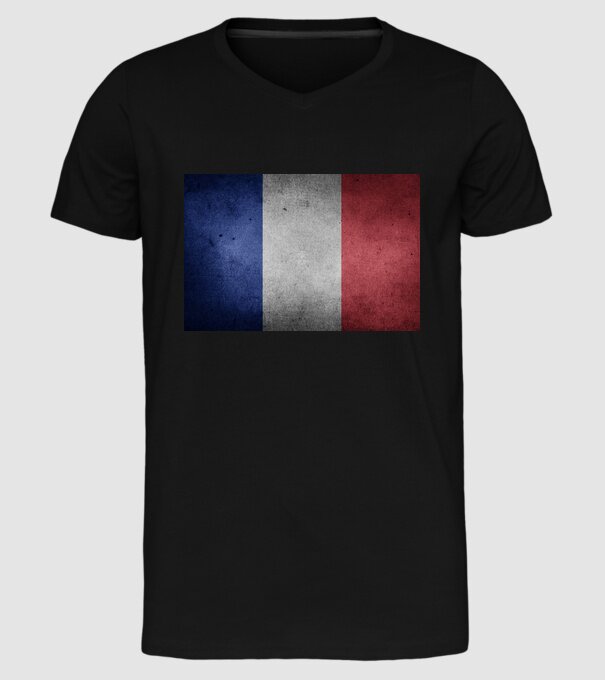 FRANCE model negru pe tricou