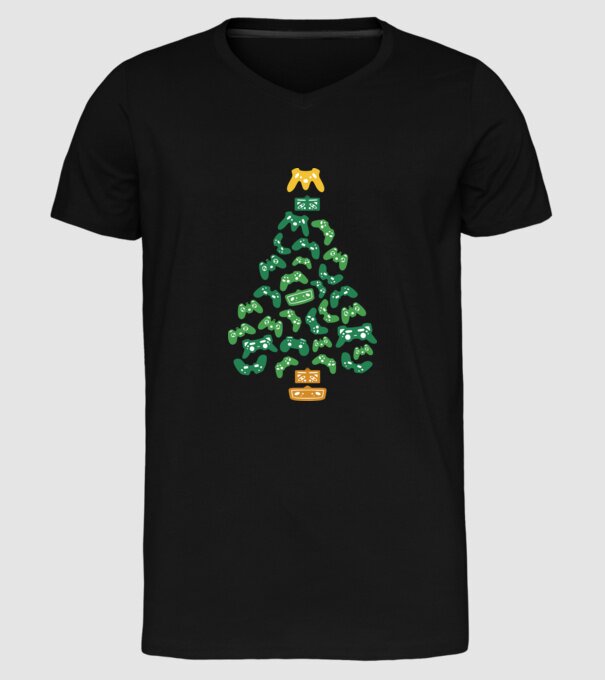 Gamer tree model negru pe tricou