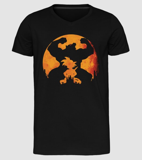 goku sunset model negru pe tricou