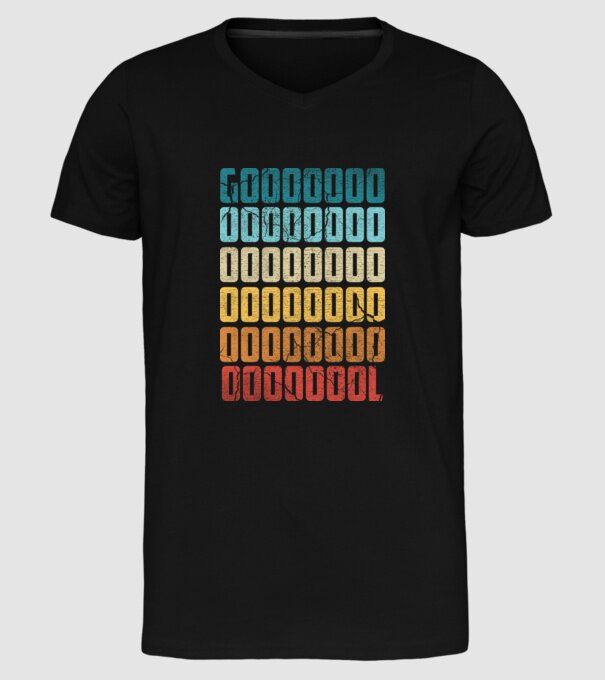 GOOOL retro model negru pe tricou