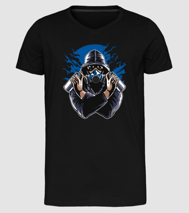 Graffiti model negru pe tricou