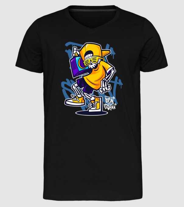 Graffiti model negru pe tricou