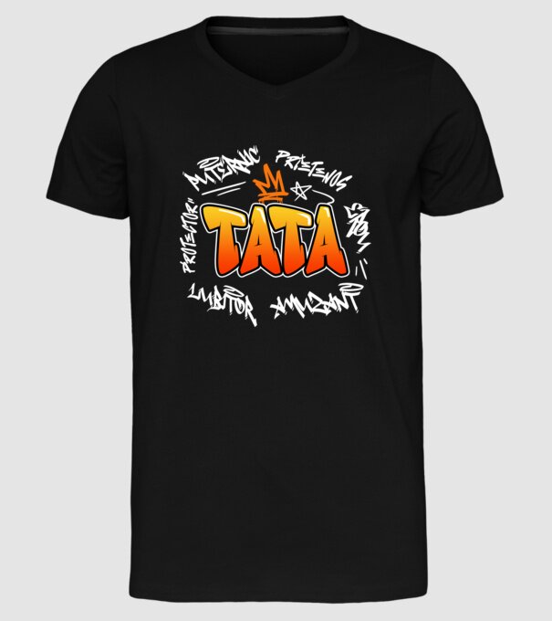 Graffiti apa fehér RO model negru pe tricou