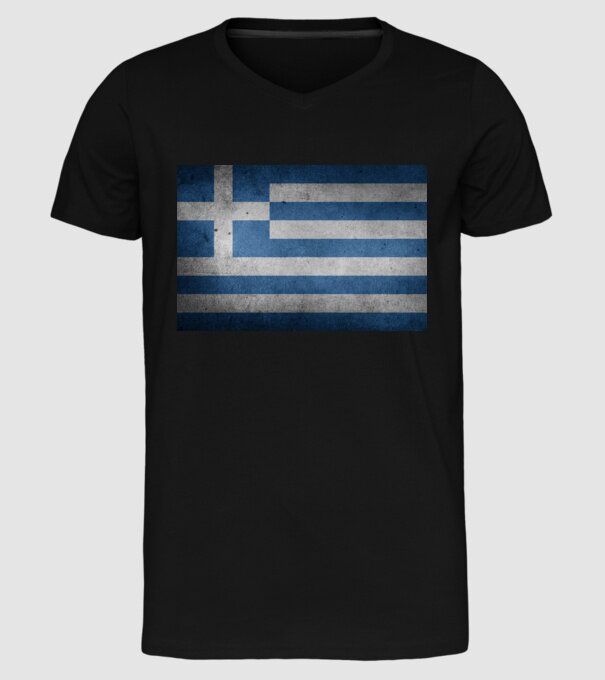 GREECE model negru pe tricou