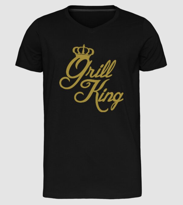 Grill King model negru pe tricou