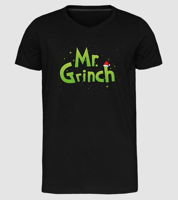Grinch Family Mr Grinch model negru pe tricou
