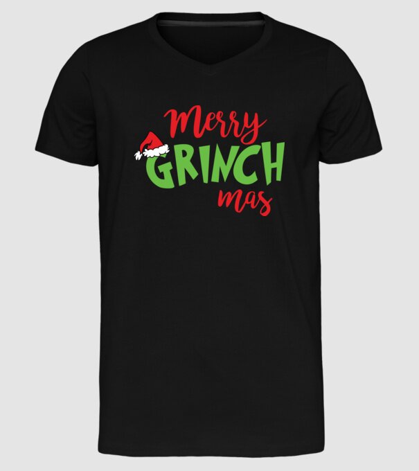 Grinchmas model negru pe tricou