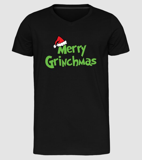 Grinchmas model negru pe tricou