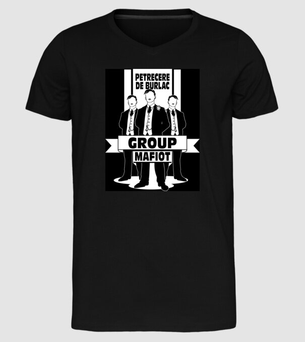 Group Mafiot model negru pe tricou