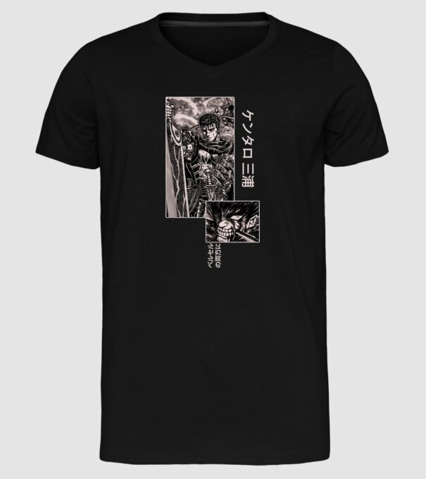 Guts Berserk model negru pe tricou