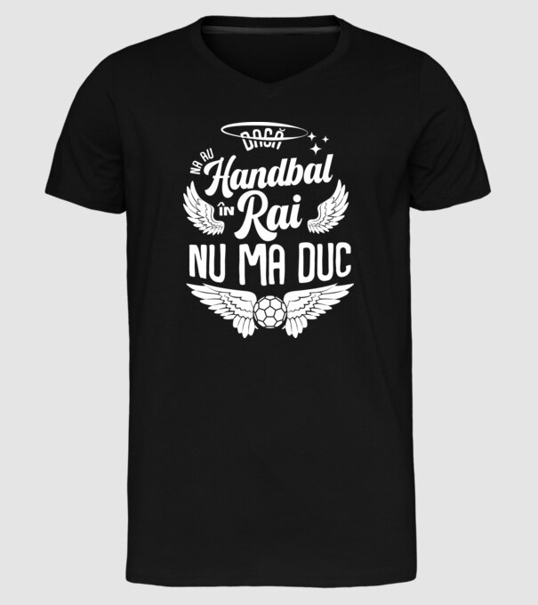 Handbal în Rai model negru pe tricou