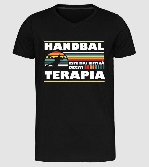 Handbal terapia model negru pe tricou