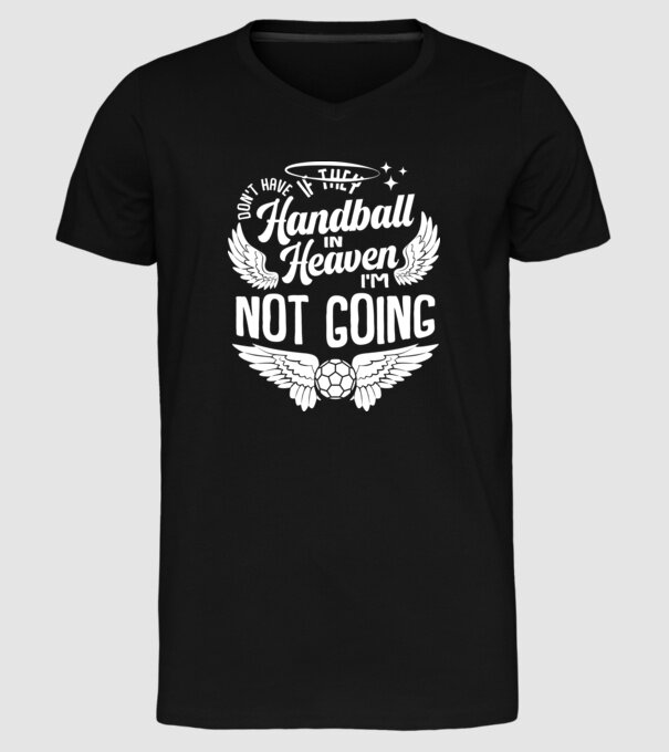 Handball in Heaven model negru pe tricou