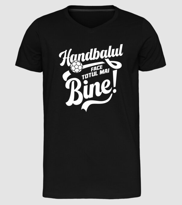Handbalul face totul mai bine model negru pe tricou