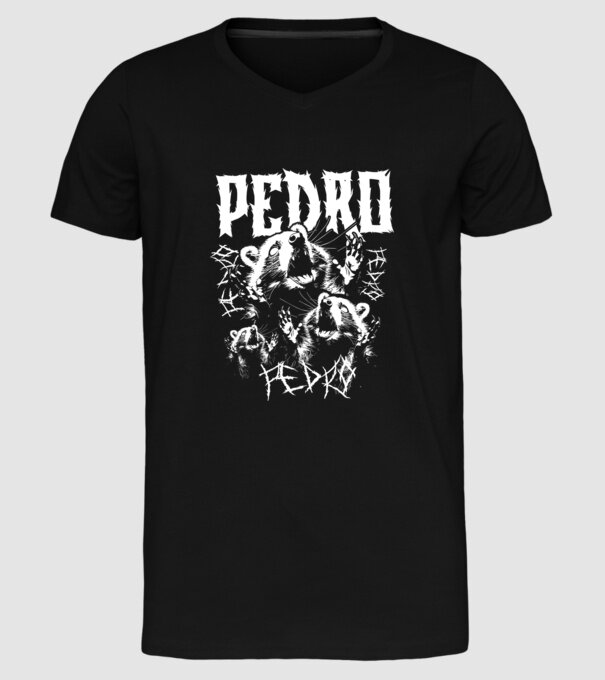 Heavy Metal pedro model negru pe tricou
