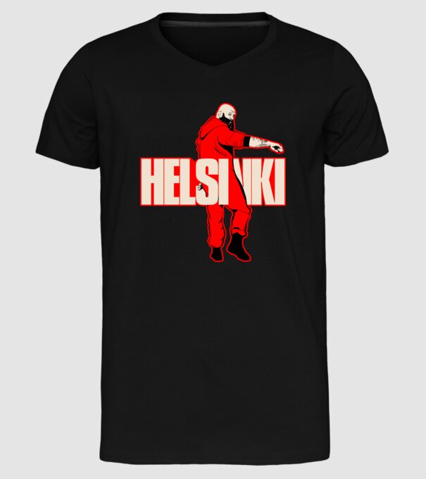 helsinki la casa de papel model negru pe tricou