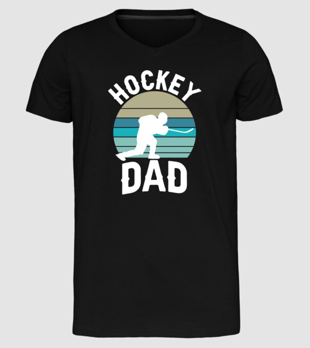 Hockey dad model negru pe tricou
