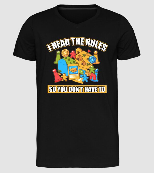 I read the rules model negru pe tricou