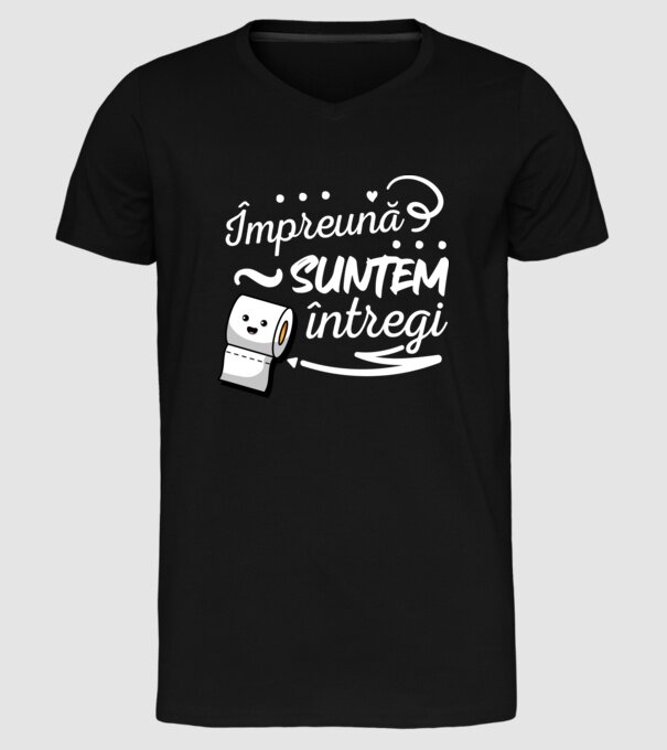 Împreună suntem întregi! model negru pe tricou