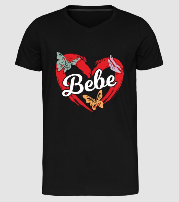 Bebe model negru pe tricou