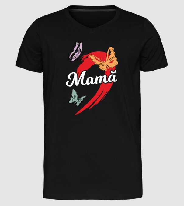 Mamă model negru pe tricou